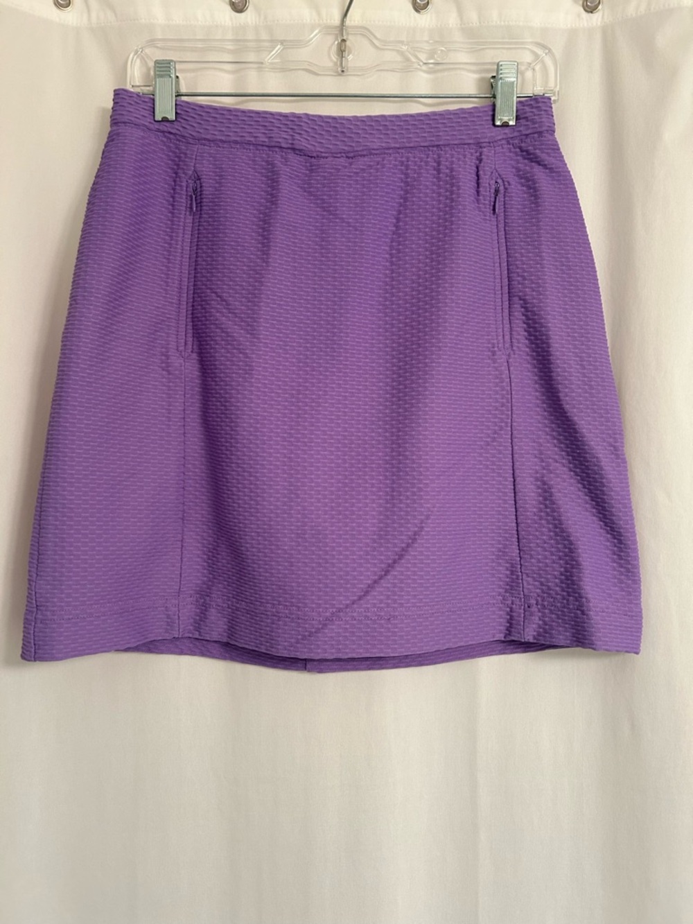 Purple Textured A-Line Women's Skort